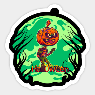 Pumpkin Halloween Sticker